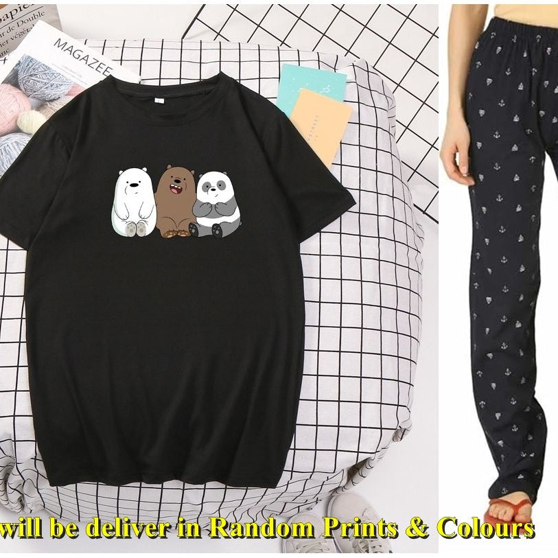 High Quality pack of 1 Sleep wear available in random prints and colours for Women's/Girls. - Oshi.pk - Buy & Sell Online