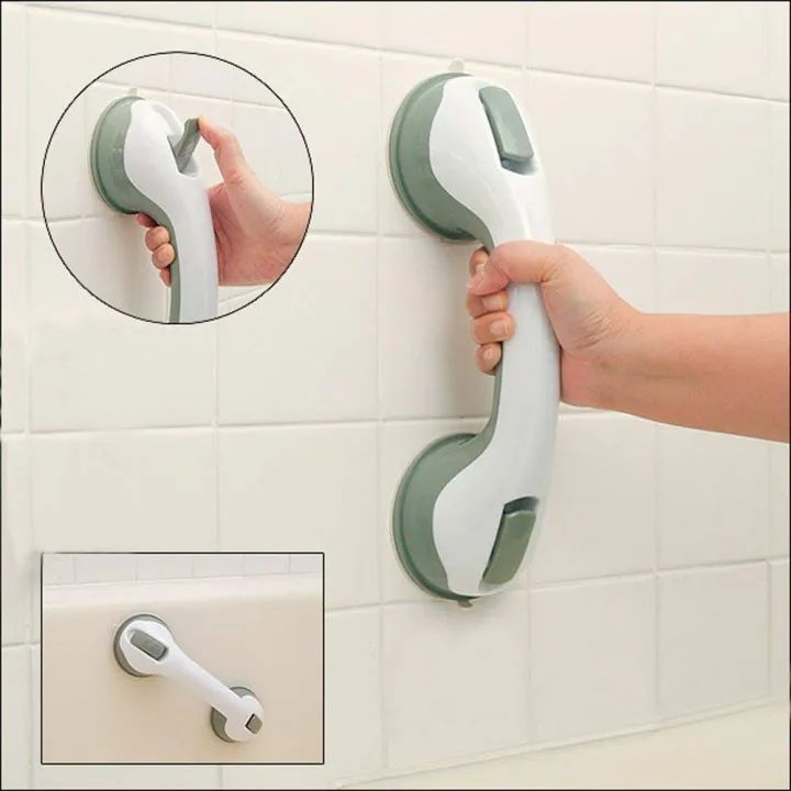 High Quality Safety Helping Handle Anti Slip Support Toilet Bathroom Safe Grab Bar Handle Suction Cup Handrail Grip - Oshi.pk - Buy & Sell Online