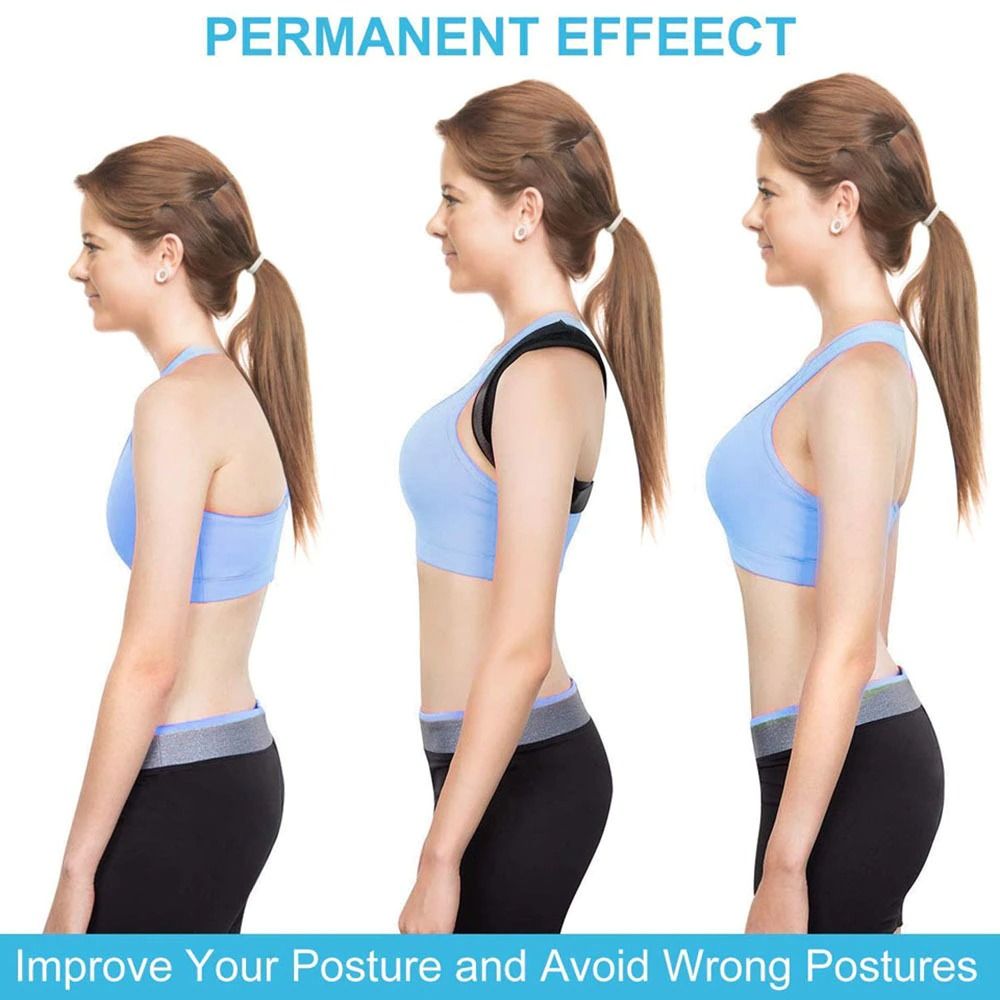 Highly Recommended Adjustable Body Posture Corrector Back Support Belt Spine Shoulder Brace Posture Correction Back Straightener For Men Women - Oshi.pk - Buy & Sell Online