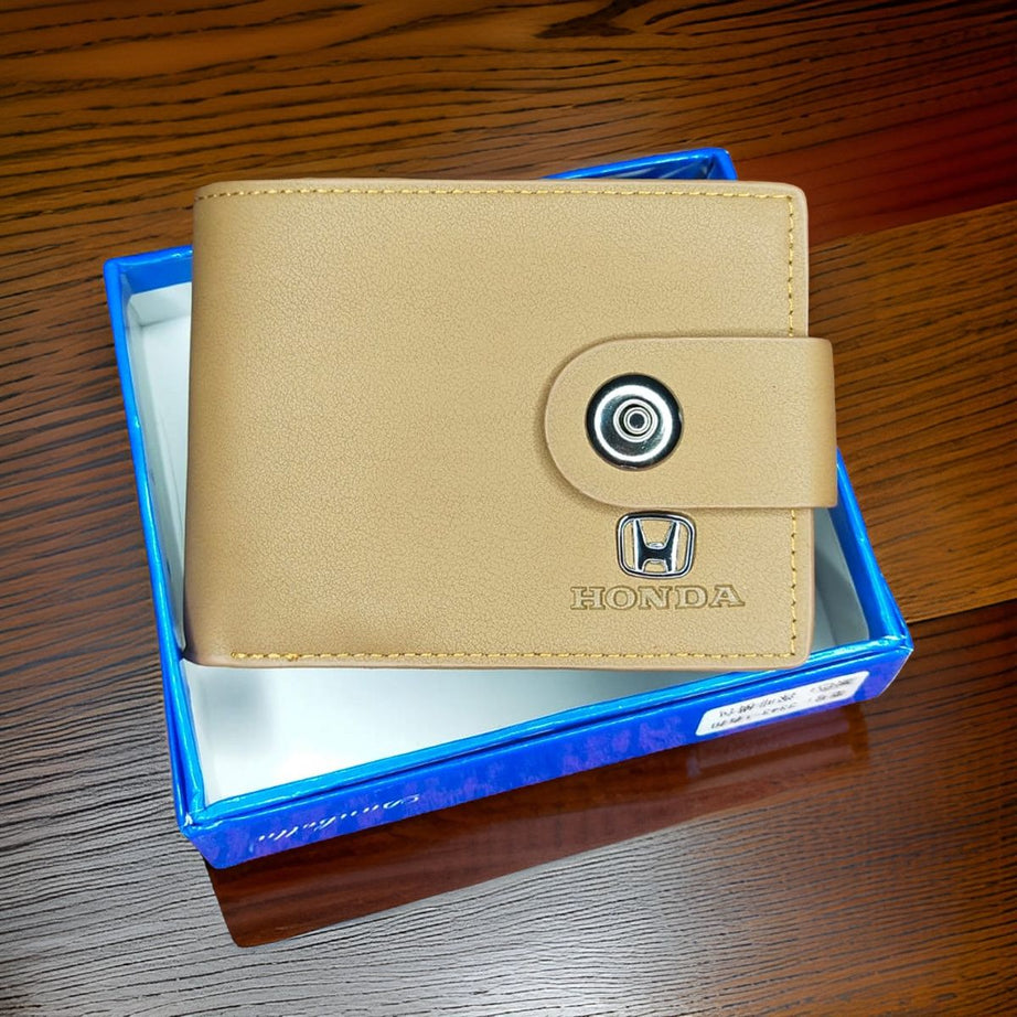 Honda LOGO Leather Wallet Men Classic Soft Purse Coin Pocket Credit Card Holder - Oshi.pk - Buy & Sell Online