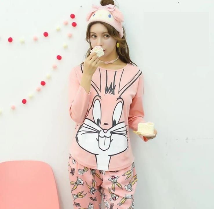 Pink Bux Bunny Night Dress - Oshi.pk - Buy & Sell Online