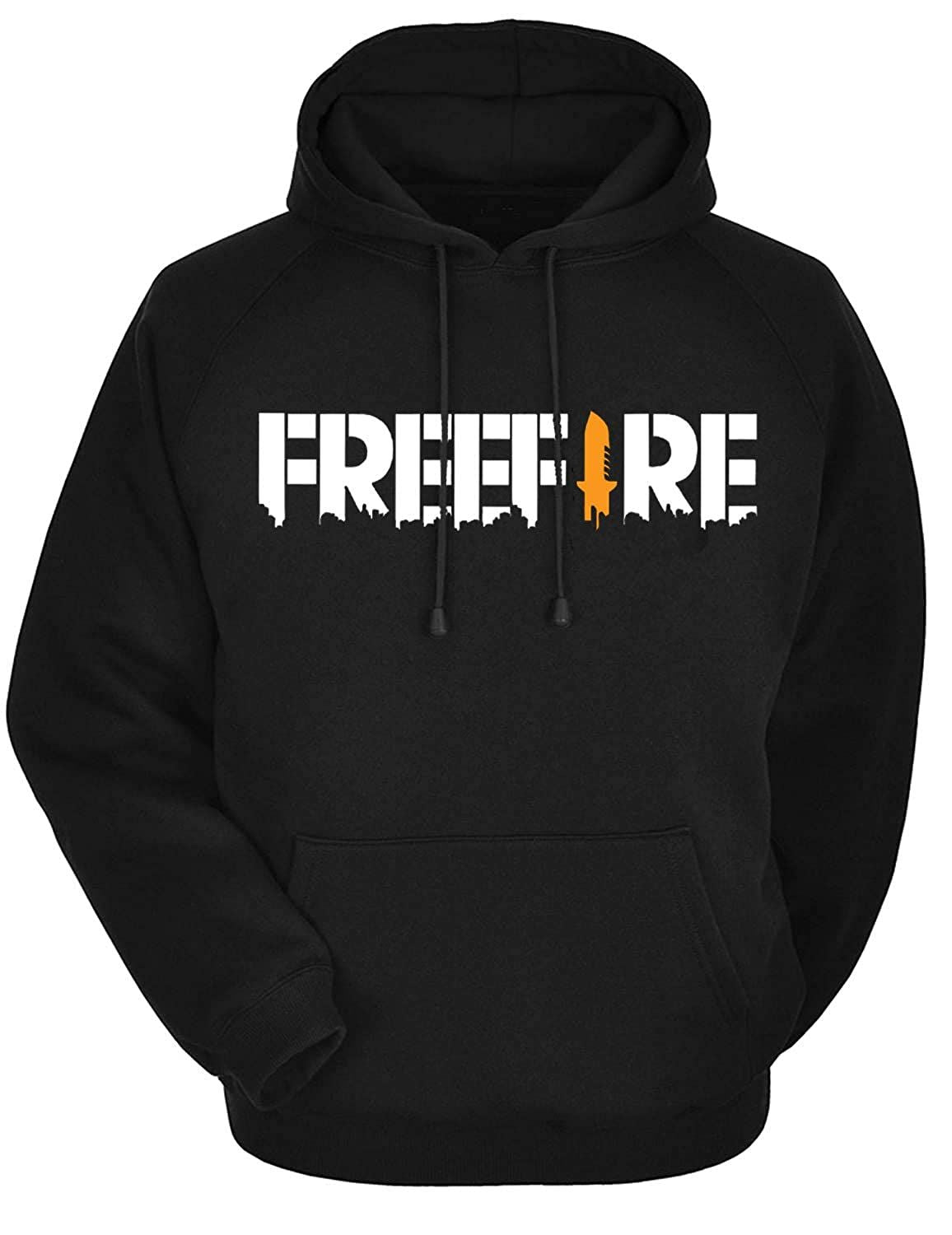 Hoodie For Men Black Free Fire Printed Fleece winter hoodie pullover - Oshi.pk - Buy & Sell Online