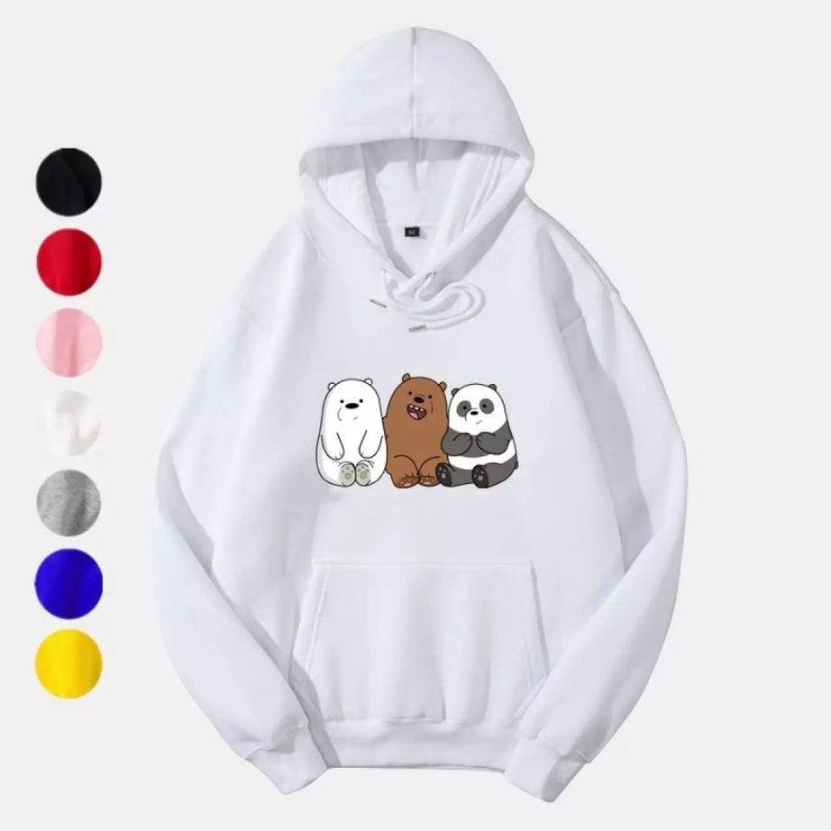 Hoodie For Women n Girl Winter Collection in stylish 3 BEARS Printed Hoodie