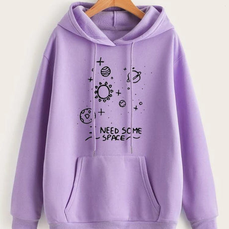 Hoodies For WOMEN & GIRL I NEED SOME Printed Kangaroo Pocket Drawstring Pullovers Clothing Long Sleeves Export Quality Winter Wear