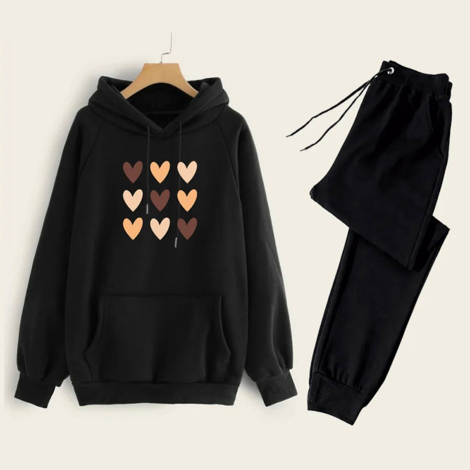 Hoodies TRACK SUIT For WOMEN & GIRL MULTI HARD Printed Kangaroo Pocket Drawstring Pullovers Clothing Long Sleeves Export Quality Winter Wear