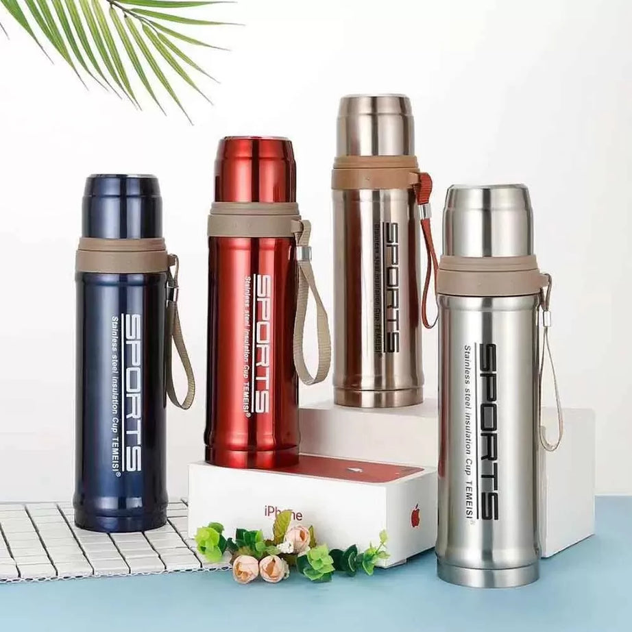 Hot And Cold Stainless Steel Vacuum Flask High Quality Water Bottle Sports Stainless Steel Cup-750ML - Oshi.pk - Buy & Sell Online