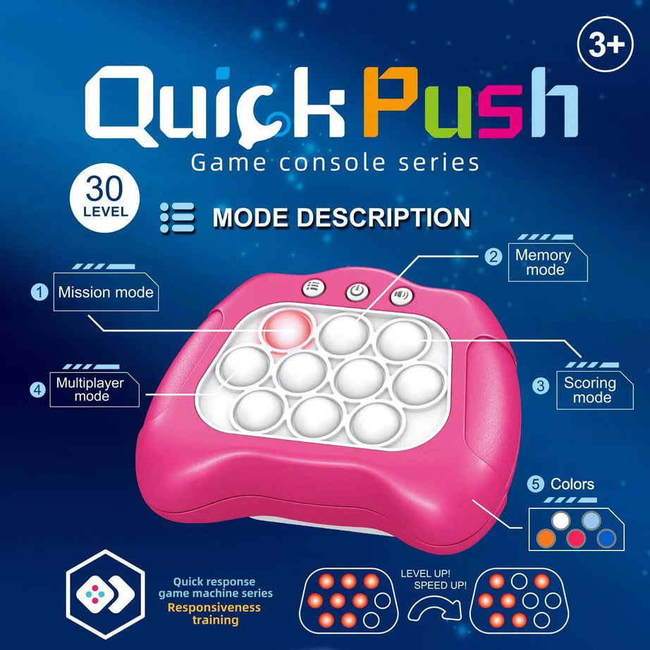 Hot Pop Quick Push Bubbles Game Console Funny Whac-A-Mole Competition Games For Kids Boys And Girls Adult Fidget Anti Stress Toy - Oshi.pk - Buy & Sell Online