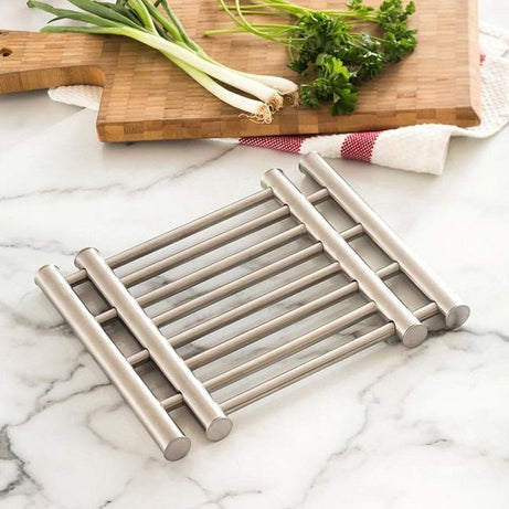 Hot Pot Rack Stainless Steel Expandable Stand for Kitchen Dinning Table