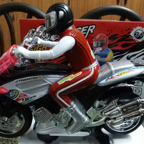 Hot Racer High Speed - Heavy Bike toy - Light n Music - Bump n Go - Battery operated - 28cm Size