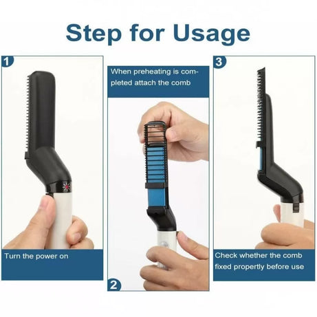 Hot Selling Electric Hair Beard Straightener for men Multifunctional Beard Comb beautiful hair tool Straightner Stratner - Oshi.pk - Buy & Sell Online