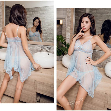 Woman Sexy Sheer Transparent Lace Temptation Nightdress (LC1) - Oshi.pk - Buy & Sell Online