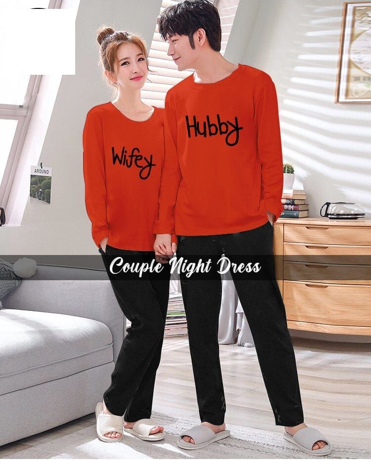 Huby Wife Full Sleeves Couple Night Dress - Oshi.pk - Buy & Sell Online