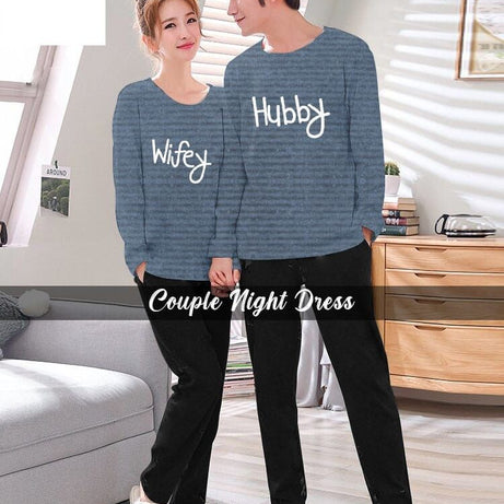 Huby Wife Full Sleeves Couple Night Dress - Oshi.pk - Buy & Sell Online