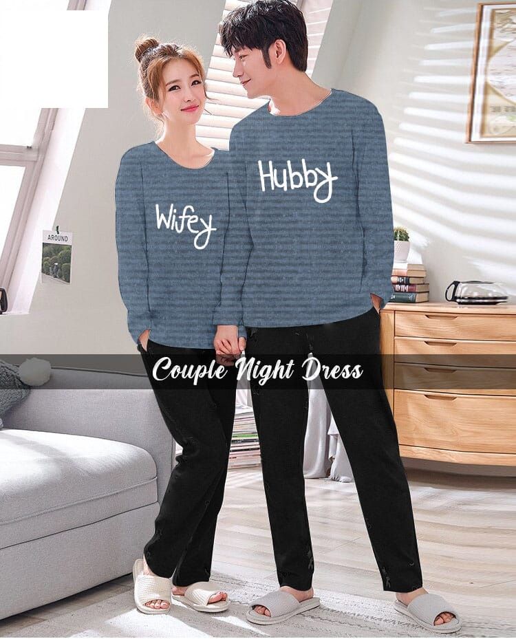 Huby Wife Full Sleeves Couple Night Dress - Oshi.pk - Buy & Sell Online