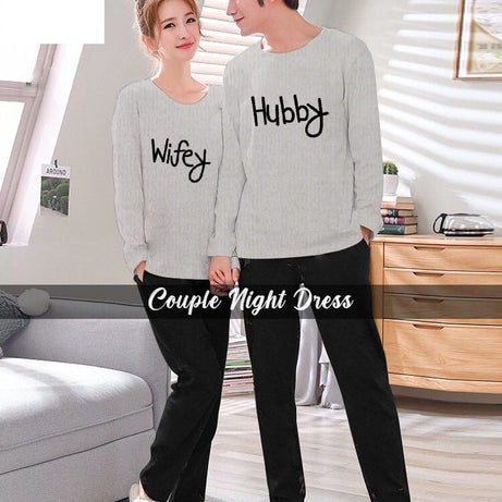 Huby Wife Full Sleeves Couple Night Dress - Oshi.pk - Buy & Sell Online