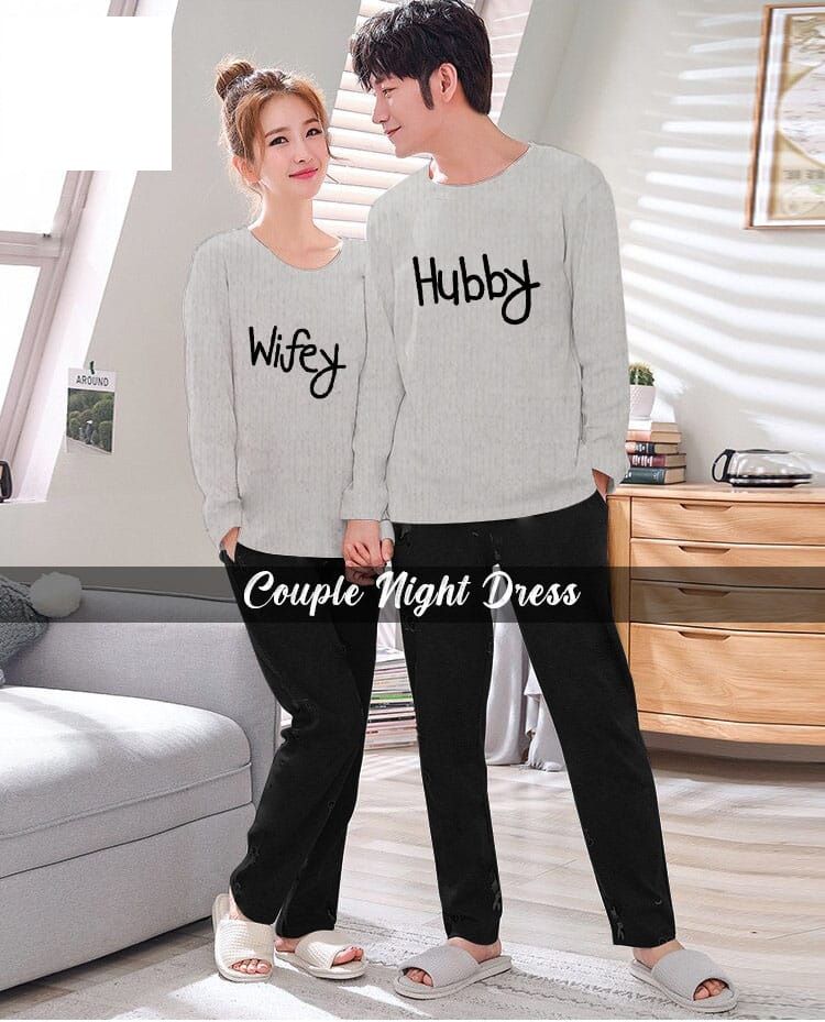 Huby Wife Full Sleeves Couple Night Dress - Oshi.pk - Buy & Sell Online