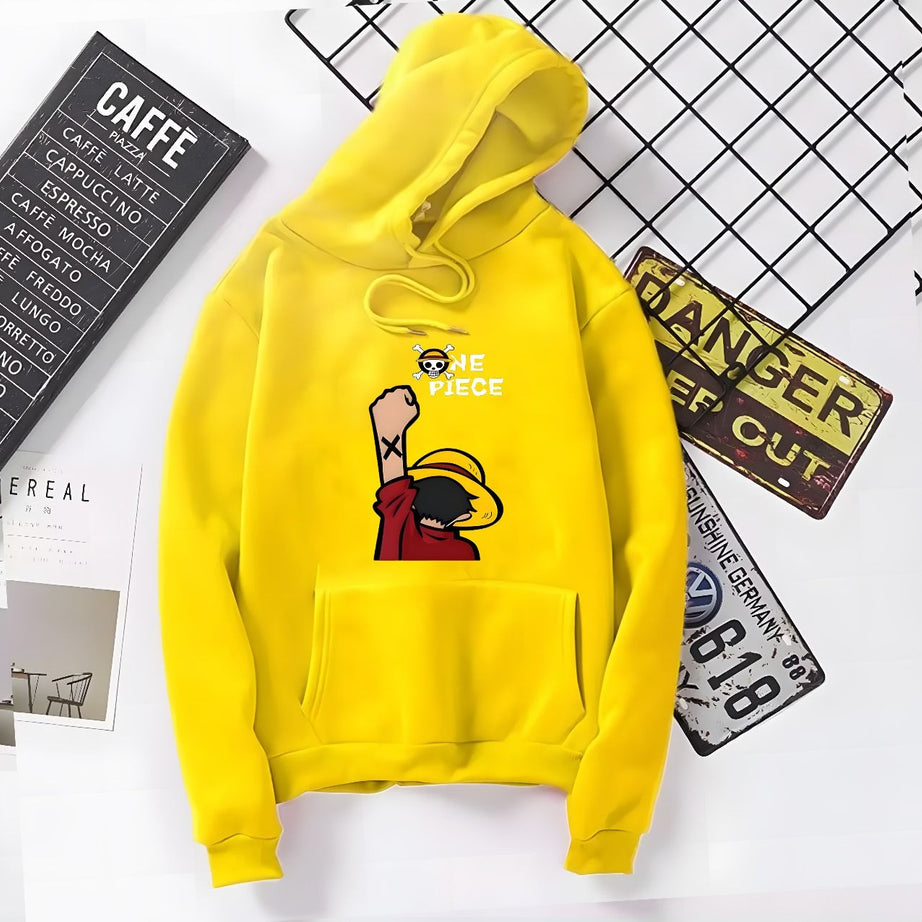 Huddie For Men n Boys Pirates Printed In yellow Hoodie Printed Kangaroo Hoodie Pocket Drawstring Pullovers Long Sleeves Winter Wear - Oshi.pk - Buy & Sell Online