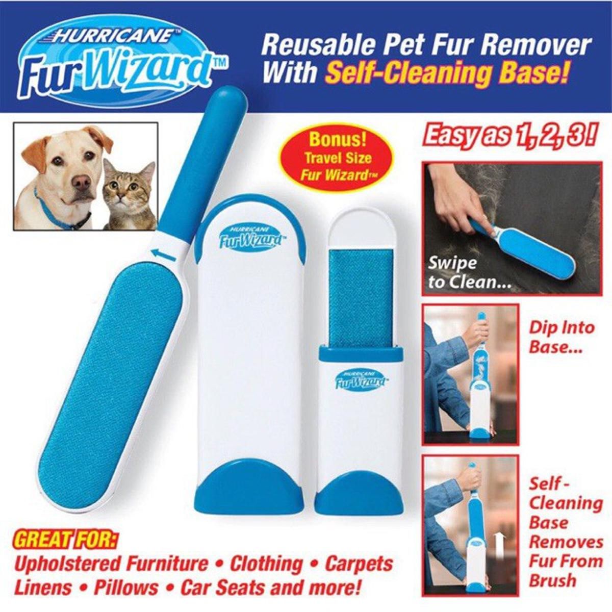 Hurricane Furr Wizard Pets Hair & Lint Remover Magic Cloth Fabric Brush, As Seen On Tv - Oshi.pk - Buy & Sell Online