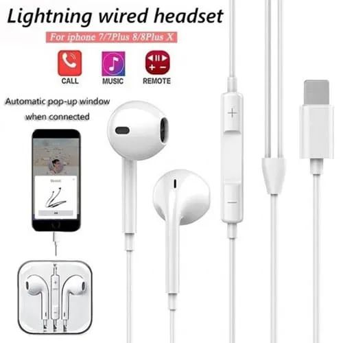 I Phone Pop Up Window Lightning HeadSet Handsfree - Oshi.pk - Buy & Sell Online