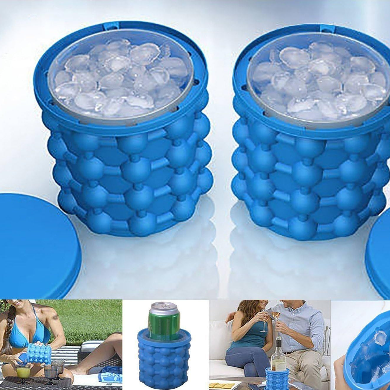 Ice Cube Maker Genie silicone, Ice bucket The Revolutionary Space Saving Ice Cube Maker - Oshi.pk - Buy & Sell Online