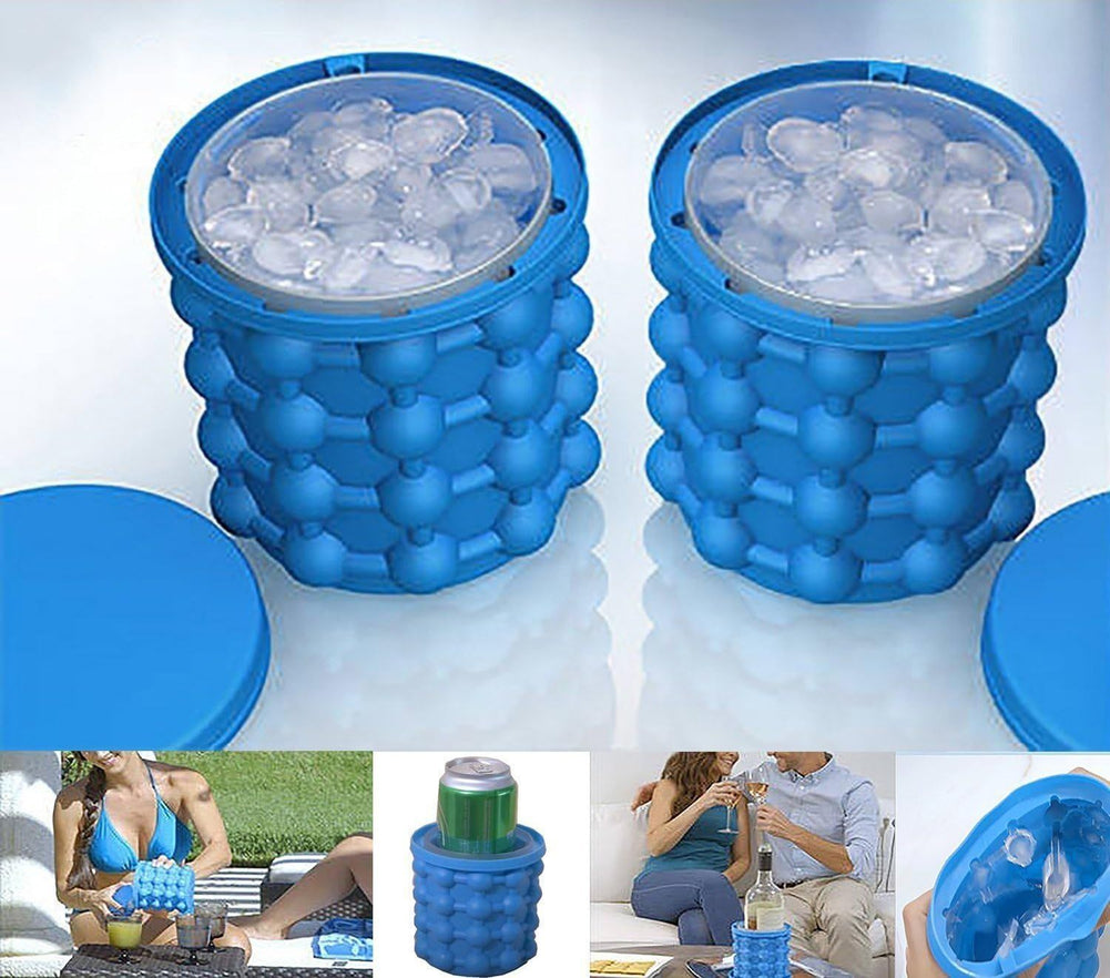 Ice Cube Maker Genie silicone, Ice bucket The Revolutionary Space Saving Ice Cube Maker - Oshi.pk - Buy & Sell Online
