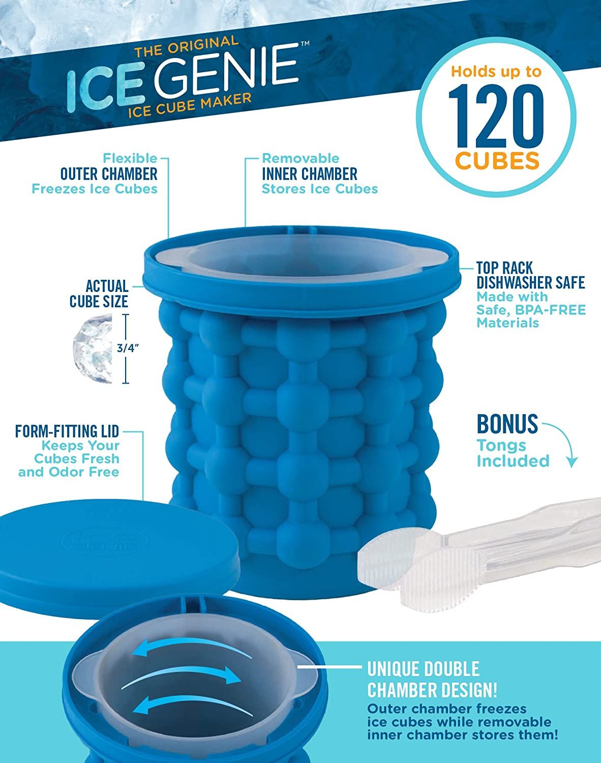 Ice Genie Ice Cube Maker -The Revolutionary Space Saving Ice Cube Maker - Oshi.pk - Buy & Sell Online