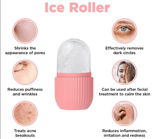 Ice Roller for Face, Ice Roller for Face Massager, Face Ice Roller to Enhance Skin Glow, Shrink & Tighten Pores, Reusable Facial Ice Roller - Oshi.pk - Buy & Sell Online