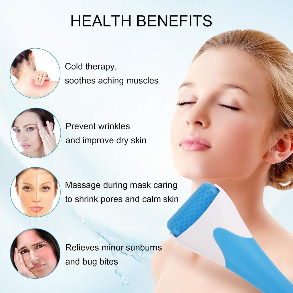 Ice Roller Massager Handheld Anti-wrinkles Face Skin Smooth Body Cool Massage Device - Oshi.pk - Buy & Sell Online