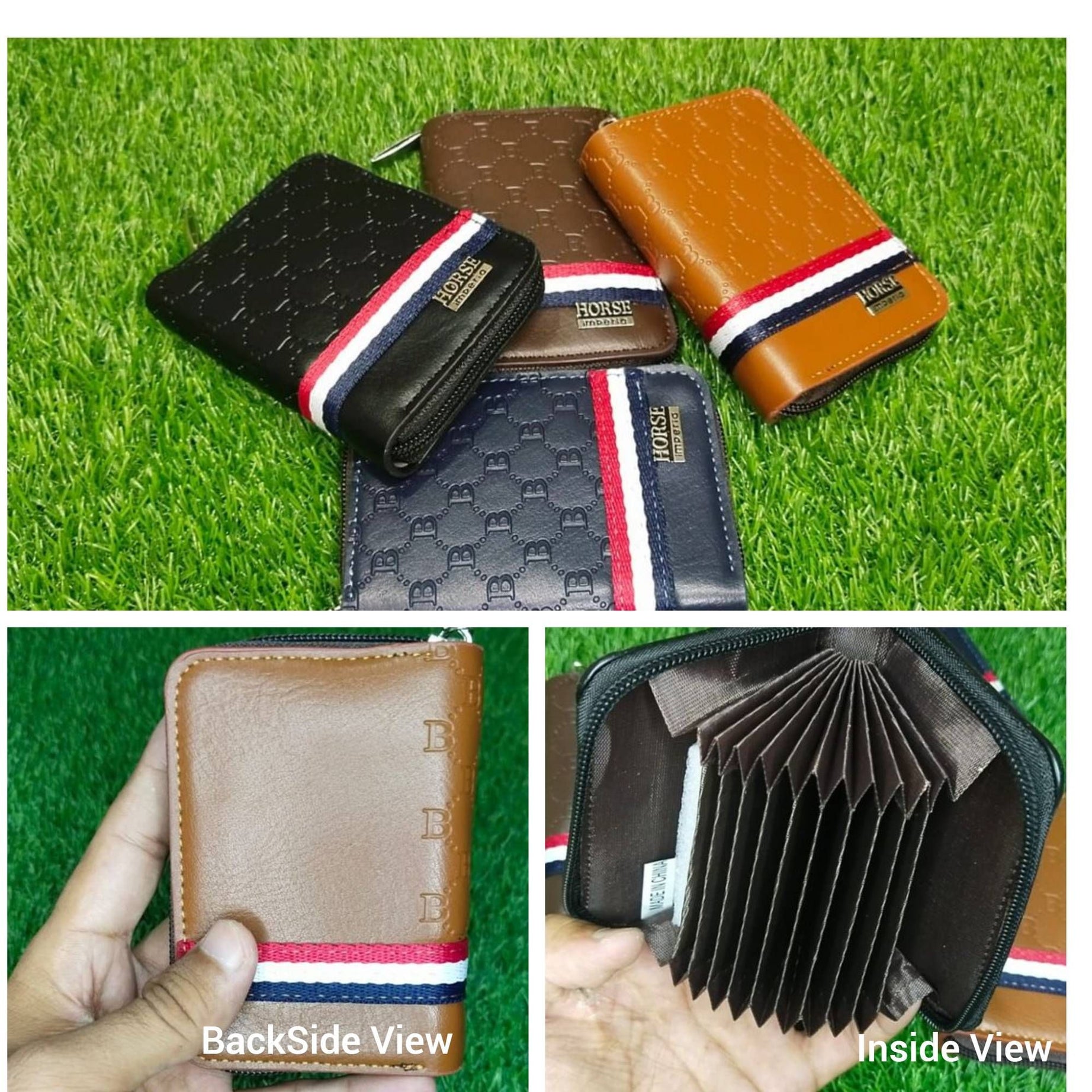 IMPERIAL HORSE FULL ZIPPER LEATHER CARD HOLDER WALLET FOR MEN'S - Oshi.pk - Buy & Sell Online