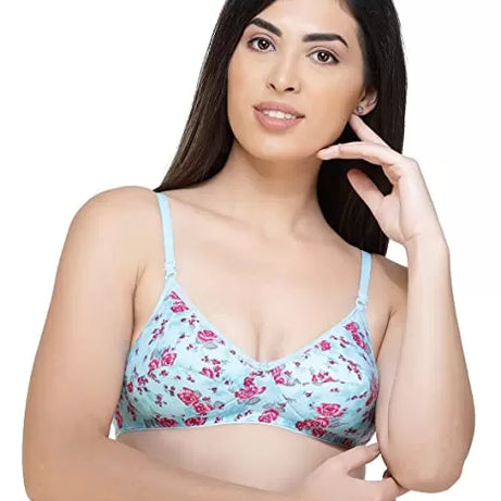 3 x Imported Best Quality Printed Non Padded Bras for Women/Girls