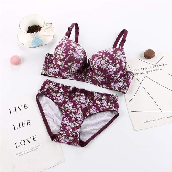 Imported Best Quality Push-up Printed Bras & Panty Set for Women/Girls - Oshi.pk - Buy & Sell Online