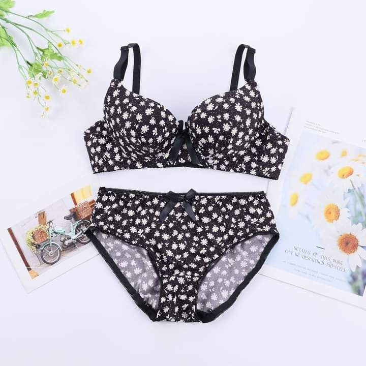 Imported Best Quality Push-up Printed Bras & Panty Set for Women/Girls - Oshi.pk - Buy & Sell Online