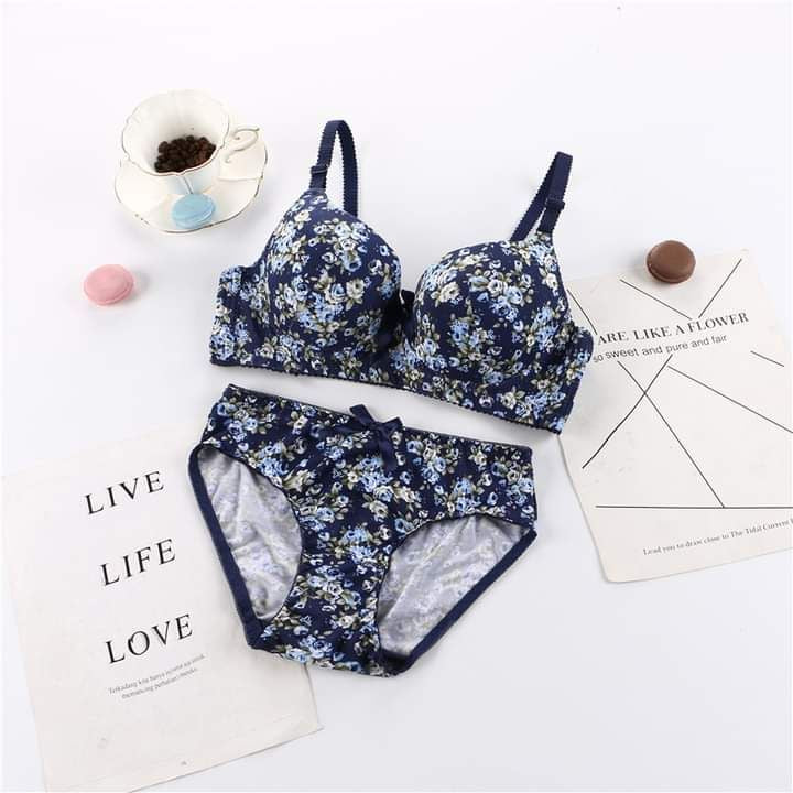 Imported Best Quality Push-up Printed Bras & Panty Set for Women/Girls - Oshi.pk - Buy & Sell Online