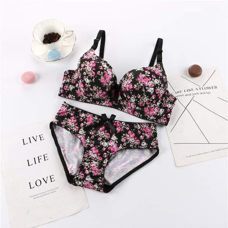 Imported Best Quality Push-up Printed Bras & Panty Set for Women/Girls - Oshi.pk - Buy & Sell Online
