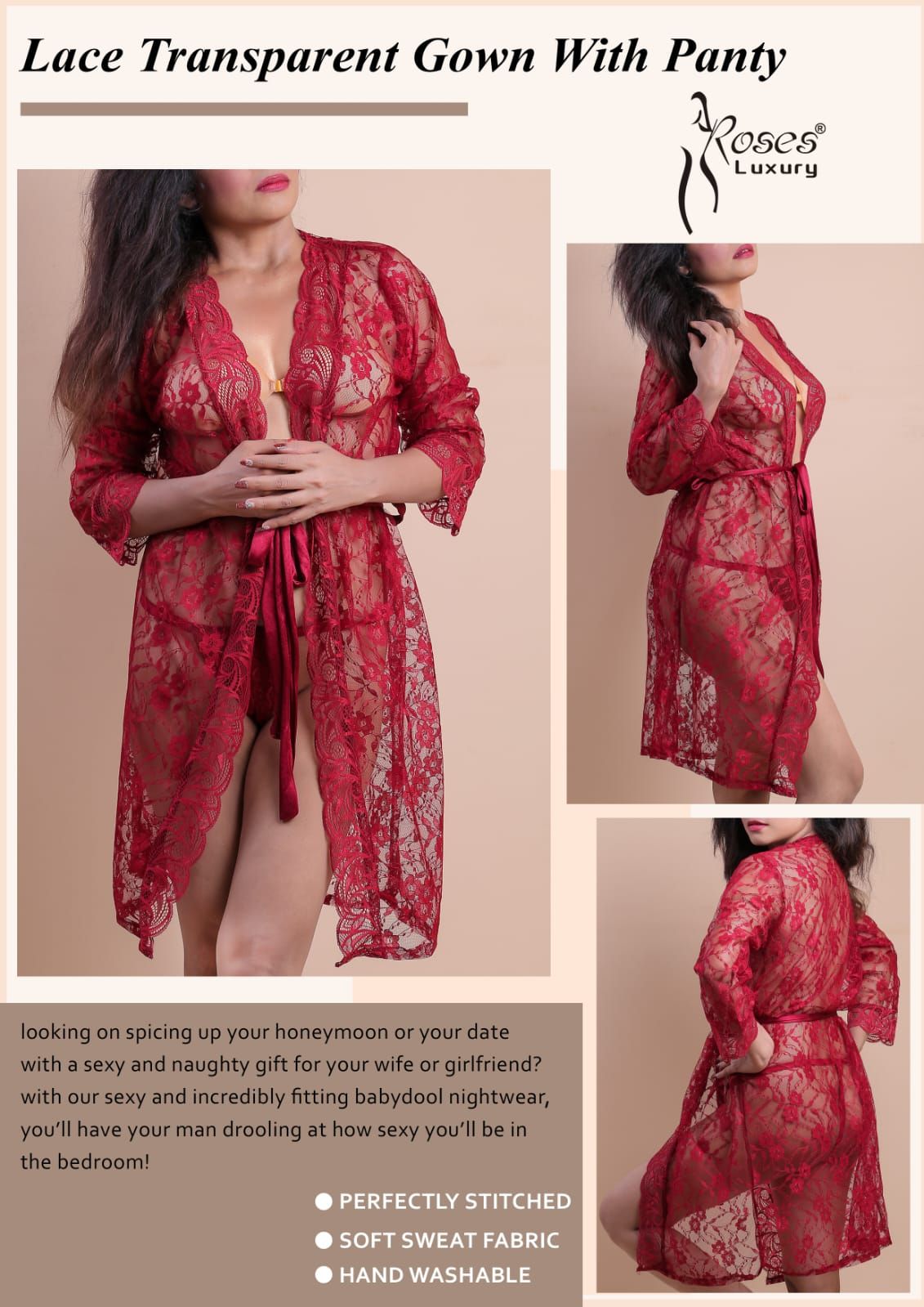 2 PCS Nighty net gown & Painty - Oshi.pk - Buy & Sell Online