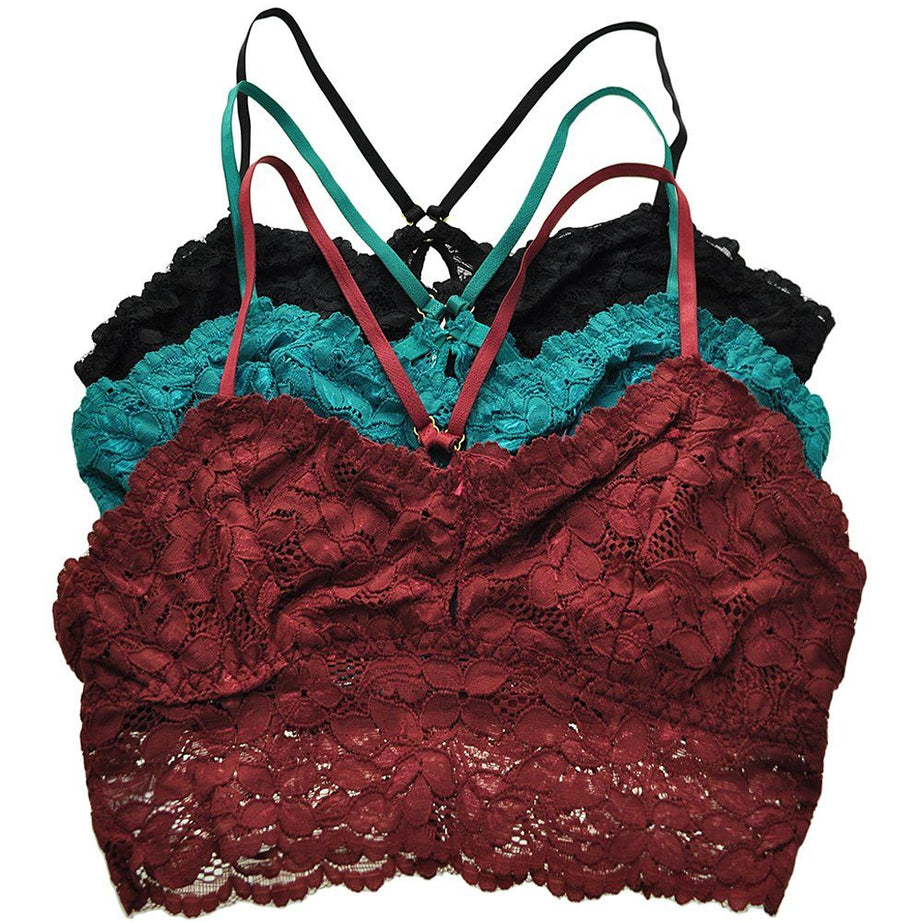 Imported Floral Lace Racerback Bralette Set for Women/Girls - Oshi.pk - Buy & Sell Online
