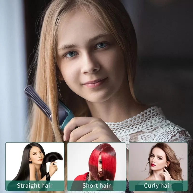 Imported Hair Straightening Brush Comb Portable Men Beard Straightener Electric Heated Comb For Girl & Men - Oshi.pk - Buy & Sell Online