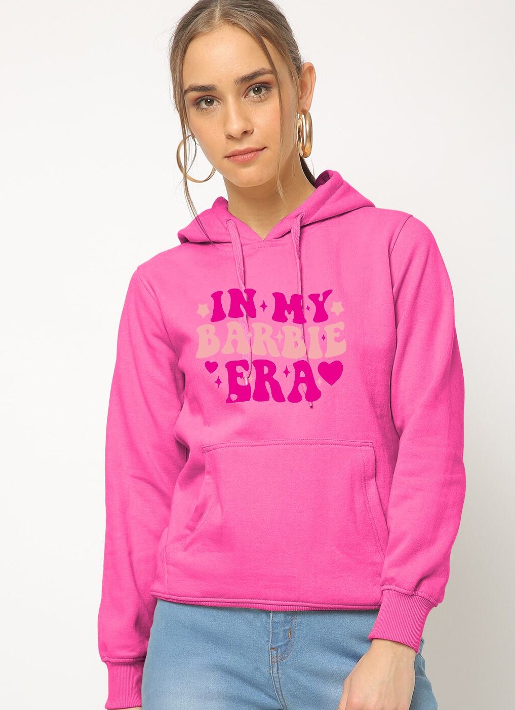 In My Barbie Era Printed Pullover Yellow Hoodie For Women and Girls - Oshi.pk - Buy & Sell Online