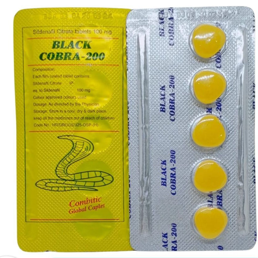 Indian Black Cobra 200mg Delay Tablet - 5 Tablets - Oshi.pk - Buy & Sell Online