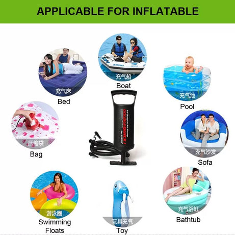 INTEX Hi-Output Air Pump Double Quick I Hand Pump 68612 Air Pump Pool Pump Air Pressure Pump for Swimming Pools, Boats, Tubes