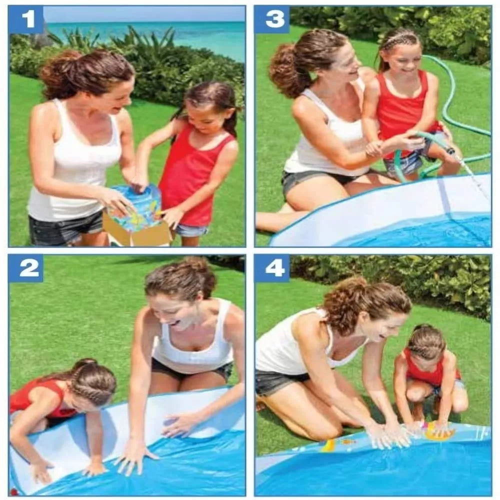 INTEX Snapset Pool 56452 6 FT X 15 IN Plastic Swimming Pool Vinyl kids Play Pool 6 Feet Big Round Swimming Pool Kids Play Pool Baby Pool Swiming