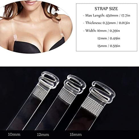 Invisible Clear Bra Strap Non-Slip Adjustable For Women/Girls - Oshi.pk - Buy & Sell Online