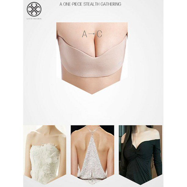 Invisible Silicone Bra Strapless Self-Adhesive Lift Up Nipple Cover Chest Paste - Oshi.pk - Buy & Sell Online
