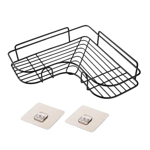 Iron Bathroom Shelf Shower Wall Mount Shampoo Storage Holder With Suction Cup No Drilling Kitchen Storage - Oshi.pk - Buy & Sell Online