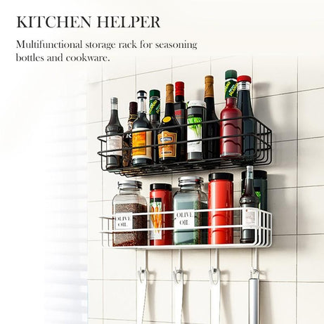 Iron Bathroom Shelf Wall-Mounted Storage Rack Wall Mounted Shampoo Holder Hanging Basket Bath Organizer - Oshi.pk - Buy & Sell Online