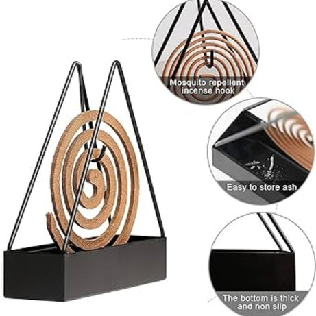 Iron Mosquito Coil Holder Triangular Shape Mosquito Repellent Incense Rack Anti-scald Mosquito Coil Holder - Oshi.pk - Buy & Sell Online