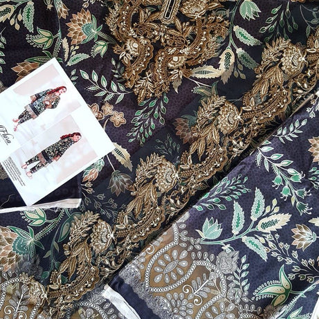 Jade Women Fashion Wear 2 PCS Women Unstitched Suit - Black - Oshi.pk - Buy & Sell Online