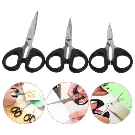 Stainless Steel Small Size Office Scissor's, Stationery, Household, Handicraft paper cut craft Scissor- Black - Oshi.pk - Buy & Sell Online