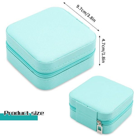 Jewelry Organizer PU Leather Zipper Portable Storage Box Case Dividers - Oshi.pk - Buy & Sell Online