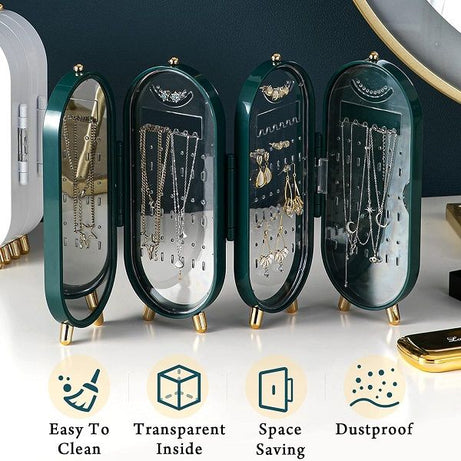 Jewelry Storage Box for Women Foldable Acrylic Jewelry Display Stand - Oshi.pk - Buy & Sell Online